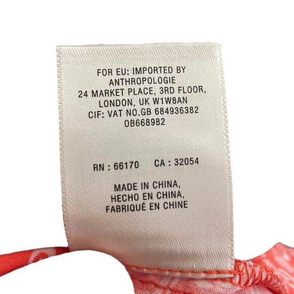 Maeve Anthropologie Carlotta Ruched Shirtdress Pullover Ruched Orange Size Small - Picture 14 of 16